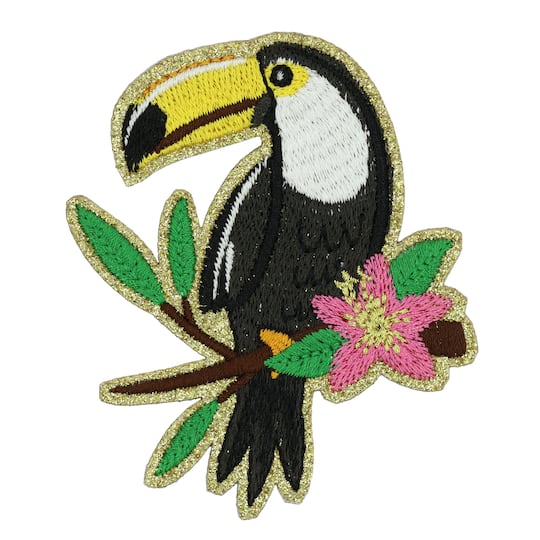 Iron-On &#x26; Adhesive Toucan Embroidered Patch by Make Market&#xAE;